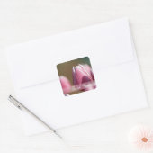 Lentroze tulp bruiloft bedankt sticker (Envelop)