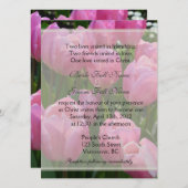  lentroze tulpbloemen Christelijke bruiloft Kaart (Voorkant / Achterkant)