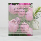  lentroze tulpbloemen Christelijke bruiloft Kaart (Staand voorkant)