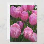 lentroze tulpbloemen Christelijke bruiloft Kaart (Achterkant)