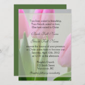  lentroze tulpbloemen Christelijke bruiloft Kaart (Voorkant / Achterkant)