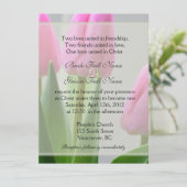  lentroze tulpbloemen Christelijke bruiloft Kaart (Staand voorkant)