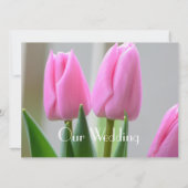  lentroze tulpbloemen Christelijke bruiloft Kaart (Achterkant)