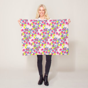 lentroze tulpen bloemen bloesem fleece deken