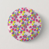 lentroze tulpen bloemen bloesem ronde button 5,7 cm (Voorkant)