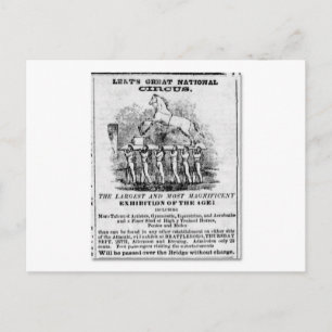 Lent's Great National Circus Advertisement Briefkaart