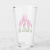 Lentstijl keuken decor roze tulp Drink Glas (Achterkant)