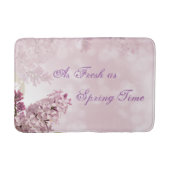 Lenttijd Lila bloesem Zacht roze ventilator Badmat (Voorkant)