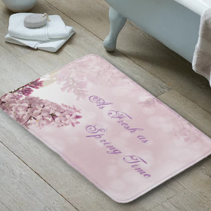 Lenttijd Lila bloesem Zacht roze ventilator Badmat