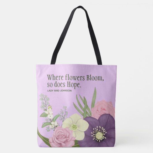 Lenttuin in bloom tote bag (Voorkant)