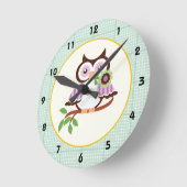 lentuil met groene groene vlekvormige rand ronde klok (Hoek)