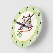 lentuil met groene lintmuur ronde klok (Hoek)