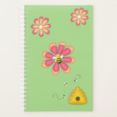 Lentuin met bijen en bloemen planner (Voorkant)
