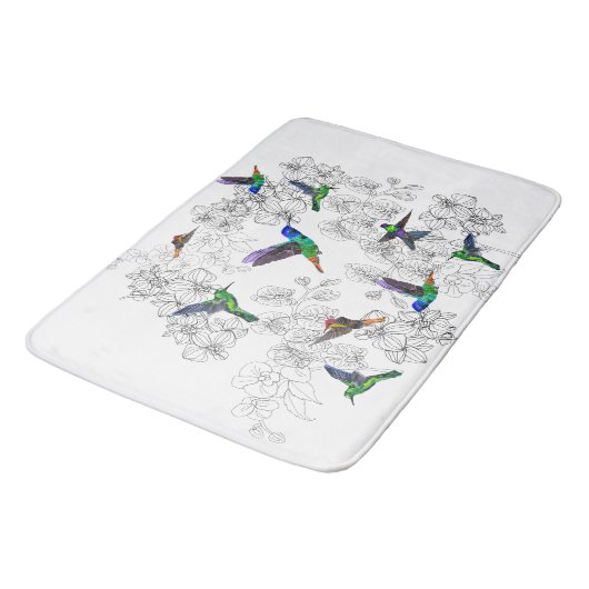 Lentvogels - Hummingbird - Kies of voeg uw kleur t Badmat (Gekanteld)