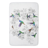 Lentvogels - Hummingbird - Kies of voeg uw kleur t Badmat (Voorkant Verticaal)