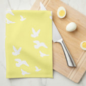 Lentvogels tijdens de vlucht | Aangepaste achtergr Theedoek (Quarter Fold)