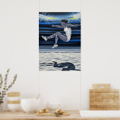 L'ENVOL NOCTURNE (De nachtelijke vlucht) Poster (Keuken)