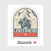 Lenzerheide pas zwitserse-alpen motorfietstocht sticker (Vel)