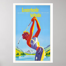 Lenzerheide Valbella Vintage Reisposter Poster