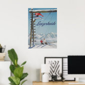 Lenzerheide Zwitserland Retro  Ski Poster (Thuiskantoor)