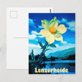 Lenzerheide, Zwitserland, zomerbloem op het meer Briefkaart (Voorkant / Achterkant)