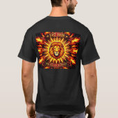 Leo 2026 Regal Flaming Lion Zodiac Art | Shine, Le T-shirt (Achterkant)