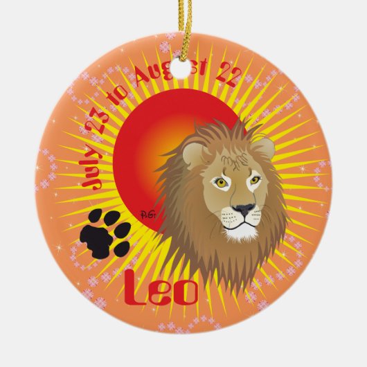 Leo 23 juli tot 22 augustus Ornament (Voorkant)