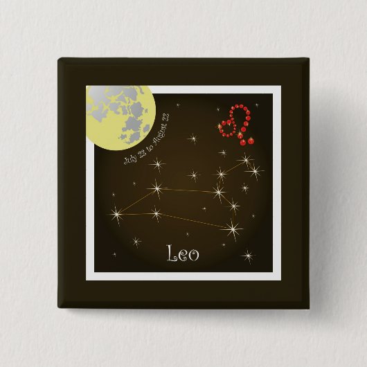 Leo 23 tot 22 augustus Button (Voorkant)