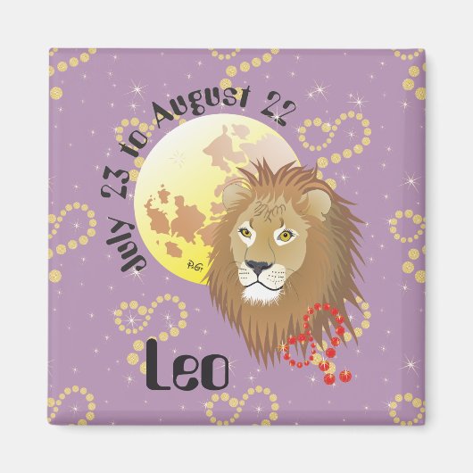 Leo 23 tot 22 augustus Magnet (Voorkant)
