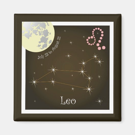 Leo 23 tot 22 augustus Magnet (Voorkant)