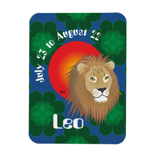 Leo 23 tot 22 augustus Premium Flexi Magnet Magneet (Verticaal)