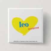 Leo 3 vierkante button 5,1 cm (Voorkant)