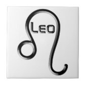 LEO, abstract ontwerp van het sterrenbeeld, Tegeltje (Voorkant)