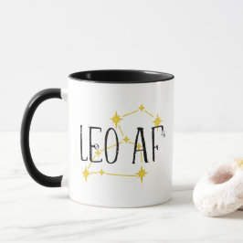 LEO AF-constellatie en Sun & Lion-symbolen Mok