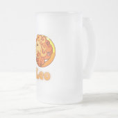 Leo-afbeelding Matglas Bierpul (Voorkant rechts)