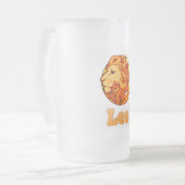 Leo-afbeelding Matglas Bierpul (Voorkant links)