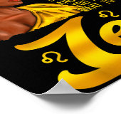 Leo Afro Black Woman Het is mijn verjaardag sterre Poster (Hoek)