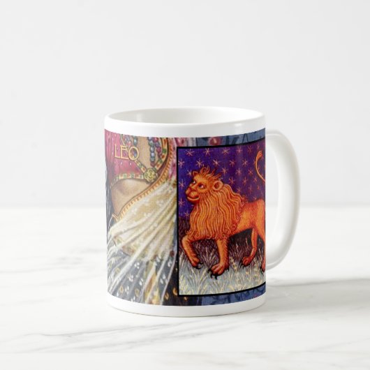 Leo Ancient Zodiac Sign Astrology Coffee Cup/Mok Koffiemok (Voorkant rechts)