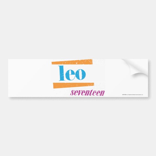 Leo Aqua Bumpersticker (Voorkant)