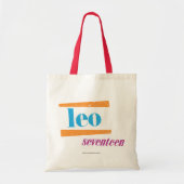 Leo Aqua Tote Bag (Voorkant)
