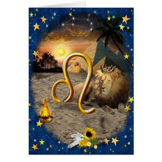 Leo ♌ Art Collage Card (Voorkant)