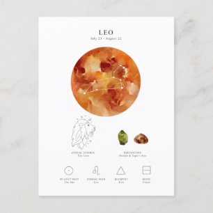 Leo Astrological Sign Briefkaart