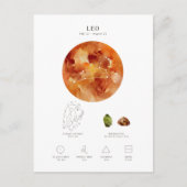 Leo Astrological Sign Briefkaart (Voorkant)