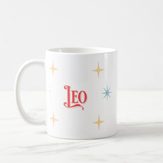 Leo Astrological Sign Coffee Mok (Links)