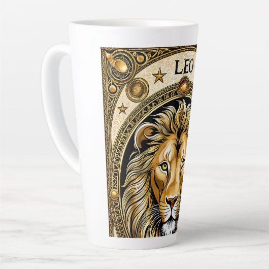 Leo astrologie teken latte mok (Linkerhoek)
