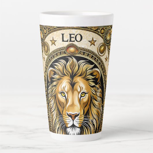 Leo astrologie teken latte mok (Voorkant)