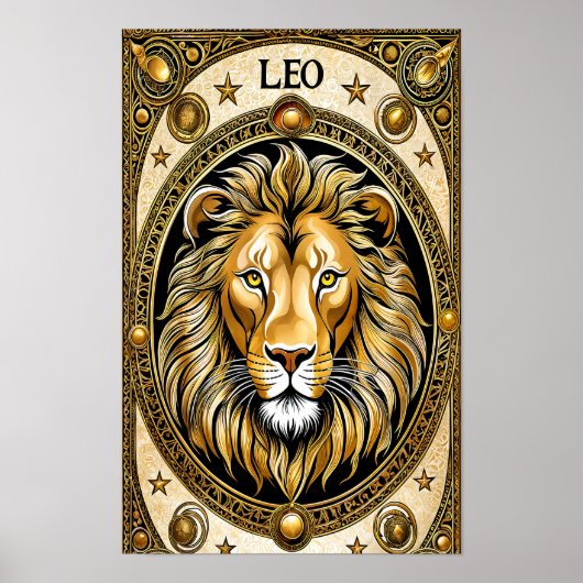Leo astrologie teken poster (Voorkant)
