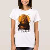 Leo astrology birth sign zodiac lion mona lisa t-shirt (Voorkant)