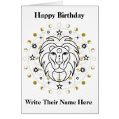 Leo Astrology Birthday Kaart 23-8 augustus 22 (Voorkant)