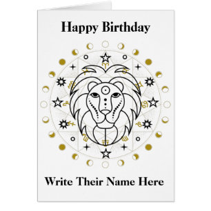 Leo Astrology Birthday Kaart 23-8 augustus 22